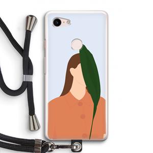 CaseCompany Leaf: Pixel 3 Transparant Hoesje met koord
