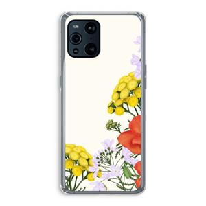 CaseCompany Wilde bloemen: Oppo Find X3 Pro Transparant Hoesje