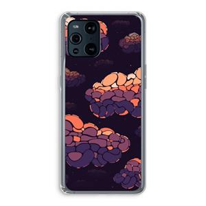 CaseCompany Patroon Wolken: Oppo Find X3 Transparant Hoesje