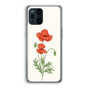 CaseCompany Red poppy: Oppo Find X3 Pro Transparant Hoesje