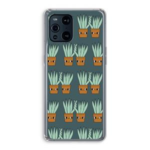 CaseCompany Sansevieria: Oppo Find X3 Pro Transparant Hoesje