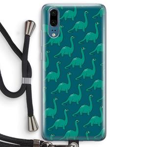 CaseCompany Diplodocus: Huawei P20 Transparant Hoesje met koord
