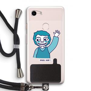 CaseCompany Zwaai: Pixel 3 Transparant Hoesje met koord