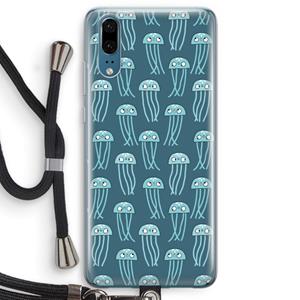 CaseCompany Kwallie: Huawei P20 Transparant Hoesje met koord