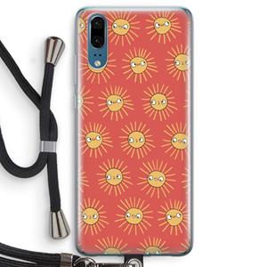 CaseCompany Zon: Huawei P20 Transparant Hoesje met koord