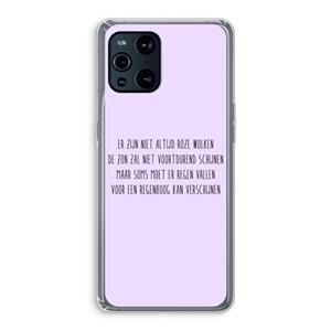 CaseCompany Regenboog: Oppo Find X3 Pro Transparant Hoesje