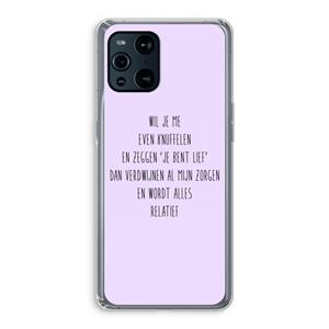 CaseCompany Relatief: Oppo Find X3 Pro Transparant Hoesje