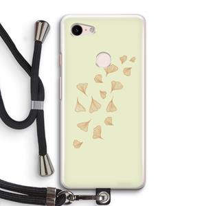 CaseCompany Falling Leaves: Pixel 3 Transparant Hoesje met koord
