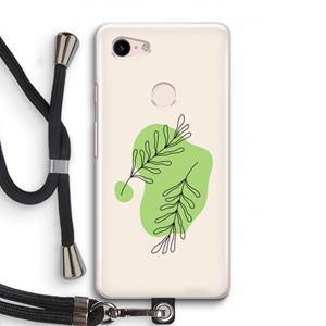 CaseCompany Beleaf in you: Pixel 3 Transparant Hoesje met koord