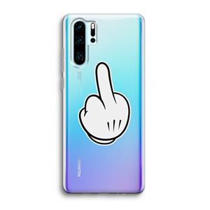 CaseCompany Middle finger black: Huawei P30 Pro Transparant Hoesje