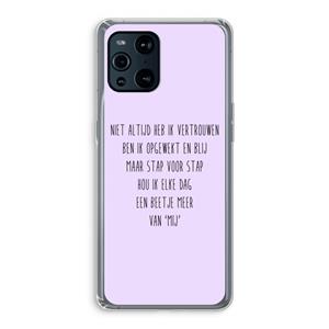 CaseCompany Zelfvertrouwen: Oppo Find X3 Pro Transparant Hoesje