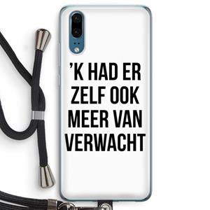 CaseCompany Meer verwacht: Huawei P20 Transparant Hoesje met koord