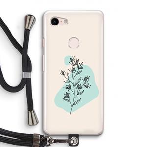 CaseCompany Violets are blue: Pixel 3 Transparant Hoesje met koord
