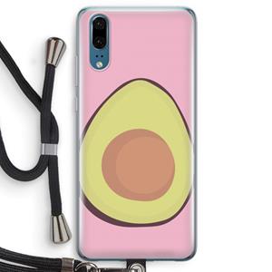 CaseCompany Avocado: Huawei P20 Transparant Hoesje met koord