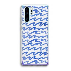 CaseCompany Blauwe golven: Huawei P30 Pro Transparant Hoesje