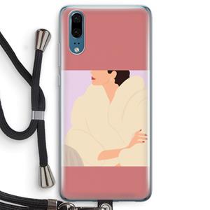 CaseCompany Cosy: Huawei P20 Transparant Hoesje met koord