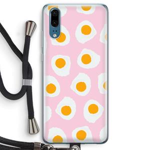 CaseCompany Dancing eggs: Huawei P20 Transparant Hoesje met koord