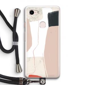 CaseCompany Lava: Pixel 3 Transparant Hoesje met koord