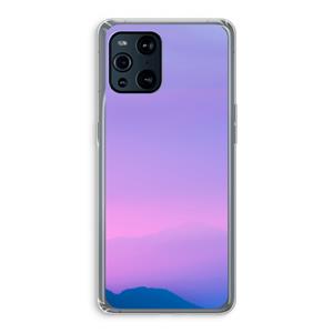 CaseCompany Sunset pastel: Oppo Find X3 Pro Transparant Hoesje