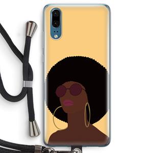 CaseCompany Golden hour: Huawei P20 Transparant Hoesje met koord