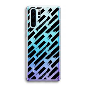 CaseCompany Zwarte vegen: Huawei P30 Pro Transparant Hoesje