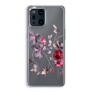 CaseCompany Mooie bloemen: Oppo Find X3 Pro Transparant Hoesje