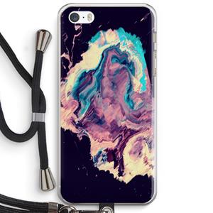 CaseCompany Cosmic Silence: iPhone 5 / 5S / SE Transparant Hoesje met koord