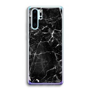 CaseCompany Zwart Marmer 2: Huawei P30 Pro Transparant Hoesje
