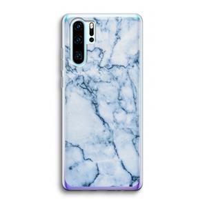 CaseCompany Blauw marmer: Huawei P30 Pro Transparant Hoesje