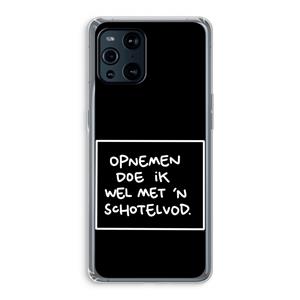 CaseCompany Schotelvod: Oppo Find X3 Transparant Hoesje