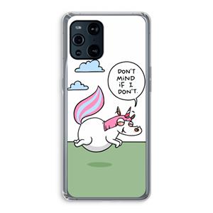 CaseCompany Unicorn: Oppo Find X3 Transparant Hoesje