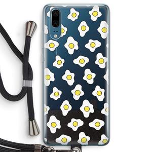 CaseCompany Spiegeleitjes: Huawei P20 Transparant Hoesje met koord