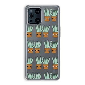 CaseCompany Sansevieria: Oppo Find X3 Transparant Hoesje