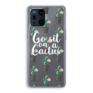 CaseCompany Cactus quote: Oppo Find X3 Pro Transparant Hoesje