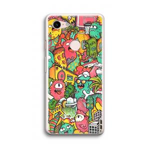 CaseCompany Vexx City: Google Pixel 3 Transparant Hoesje