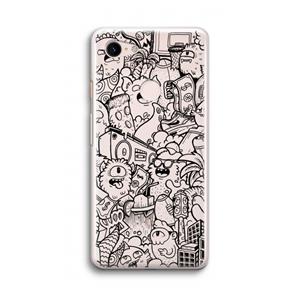 CaseCompany Vexx Black City : Google Pixel 3 Transparant Hoesje