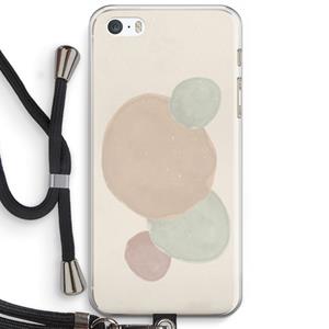 CaseCompany Geo #9: iPhone 5 / 5S / SE Transparant Hoesje met koord