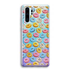 CaseCompany Pink donuts: Huawei P30 Pro Transparant Hoesje