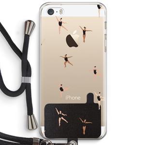 CaseCompany Dancing #1: iPhone 5 / 5S / SE Transparant Hoesje met koord