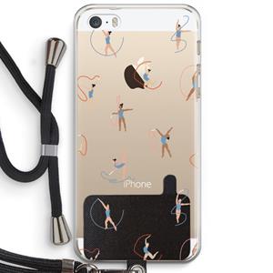 CaseCompany Dancing #3: iPhone 5 / 5S / SE Transparant Hoesje met koord