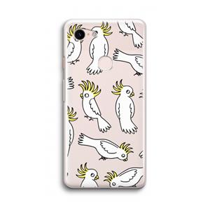 CaseCompany Papegaai: Google Pixel 3 Transparant Hoesje