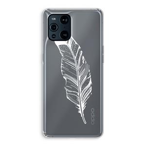 CaseCompany Pluim: Oppo Find X3 Pro Transparant Hoesje