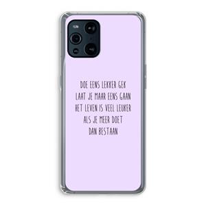 CaseCompany Gek: Oppo Find X3 Transparant Hoesje