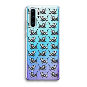 CaseCompany Zwarte poes: Huawei P30 Pro Transparant Hoesje