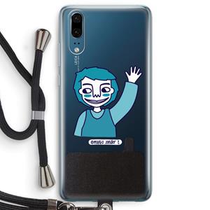 CaseCompany Zwaai: Huawei P20 Transparant Hoesje met koord