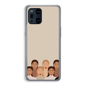 CaseCompany Girls girls girls: Oppo Find X3 Transparant Hoesje