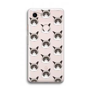 CaseCompany It's a Purrr Case: Google Pixel 3 Transparant Hoesje