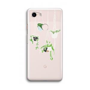 CaseCompany Hang In There: Google Pixel 3 Transparant Hoesje