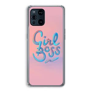 CaseCompany Girl boss: Oppo Find X3 Pro Transparant Hoesje