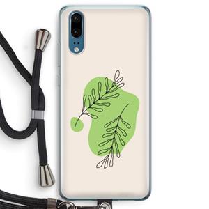 CaseCompany Beleaf in you: Huawei P20 Transparant Hoesje met koord